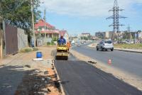 На Фунтовском шоссе ремонтируют тротуары