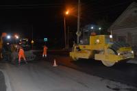 Ночью на улице Ноздрина уложили 600 тонн асфальта