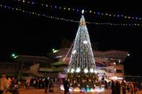 В Астрахани зажгли огни на центральной городской елке