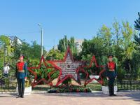 В Астрахани открыли патриотический мурал «Граффити. Защитник»