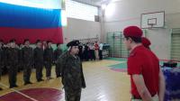 Смотр-конкурс строевой подготовки и принятие присяги юнармейцами