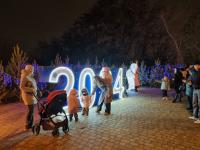 В Астрахани зажгли огни на главной городской ёлке