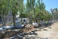 В Астрахани продолжают благоустраивать Комсомольскую набережную