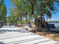 В Астрахани продолжают благоустраивать Комсомольскую набережную