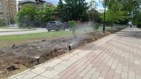 На набережной Приволжского Затона монтируют поливочный водопровод