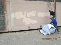 Работа по демонтажу и ликвидации надписей запрещенных сайтов.