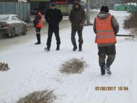 Уборка снега и мероприятия по опиловке на территории района