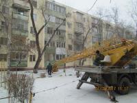 Уборка снега и мероприятия по опиловке на территории района