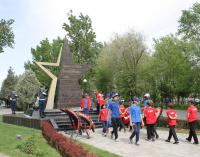 Торжественное открытие бюста Николаю Миха́йловичу Скоморо́хову - советскому лётчику-истребителю Великой Отечественной войны, маршалу авиации, дважды Герой Советского Союза