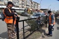 В Астрахани обновляют разметку на пешеходных переходах