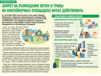 Запрет на размещение веток и травы на контейнерных площадках!