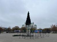 В Астрахани устанавливают главную ёлку города