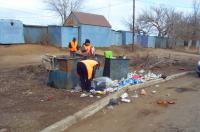 Санитарная уборка Трусовского района.