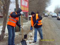 Санитарная уборка Трусовского района.
