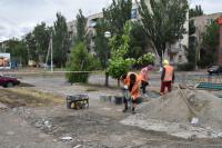 В АЦКК благоустраивают Сквер Строителей