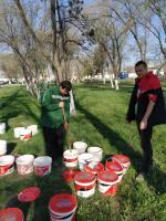 Работы по благоустройству Астрахани не останавливаются в выходные