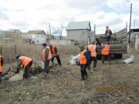 Уборка территории по ул. Воронихина.