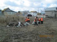 Уборка территории по ул. Воронихина.