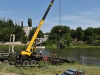 На пешеходной переправе через Серебряную Воложку начались работы